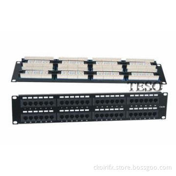 Plastic POE Ethernet Patch Panel  , 48 Port Wall Mount Patc